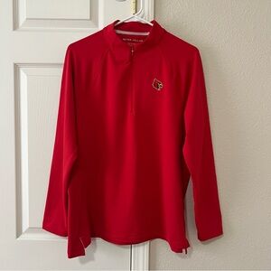 Peter Millar Louisville Cardinals Red Quarter Zip Pullover Women’s XL UPF 50+
